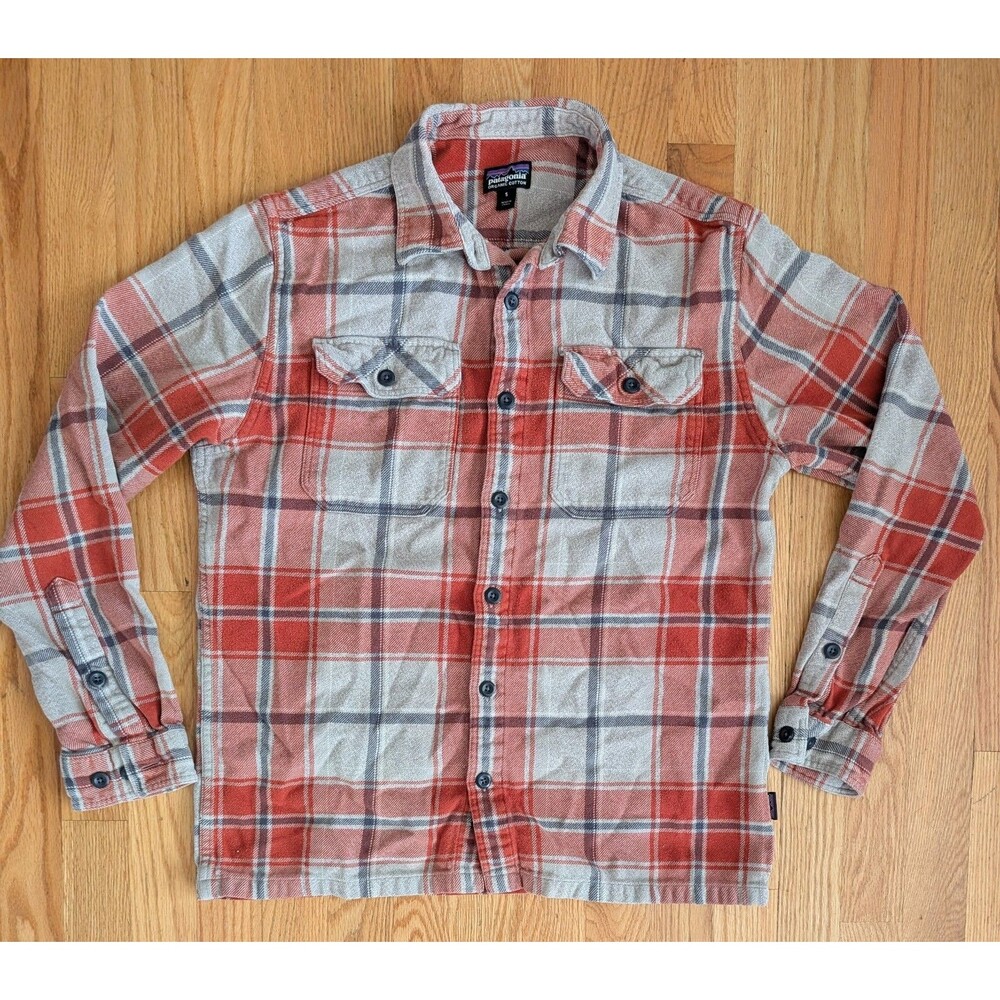 Patagonia Fjord Flannel Organic Cotton Button Up Long Sleeve Mens Small Plaid